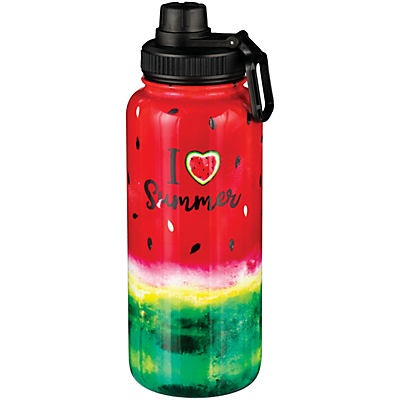 slide 1 of 1, Haven & Key I Heart Summer Watermelon Stainless Steel Bottle with Sport Lid, 32 oz