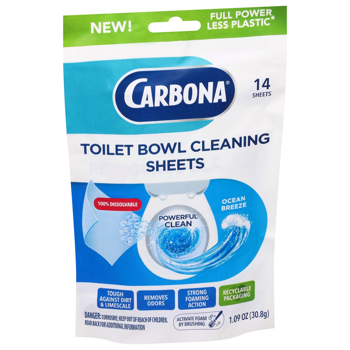 slide 3 of 4, Carbona Ocean Breeze Toilet Bowl Cleansing Sheets 14 Each, 14 ct