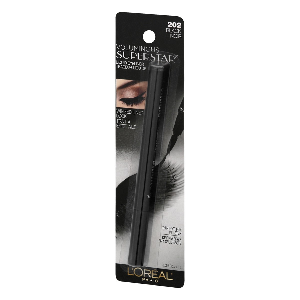 slide 9 of 9, L'Oréal Voluminous Superstar Black 202 Liquid Eyeliner 0.056 oz, 0.06 oz