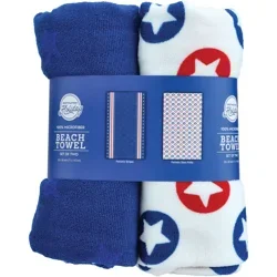 Destination Holiday Patriotic Microfiber Beach Towels, 2 pk