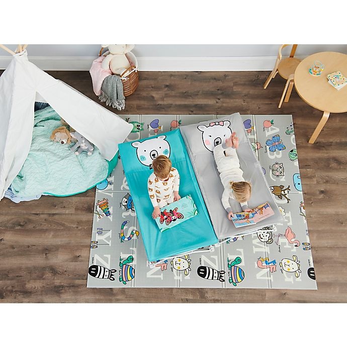 slide 3 of 9, Regalo My Cot Bear Pal Portable Toddler Bed - Teal, 1 ct