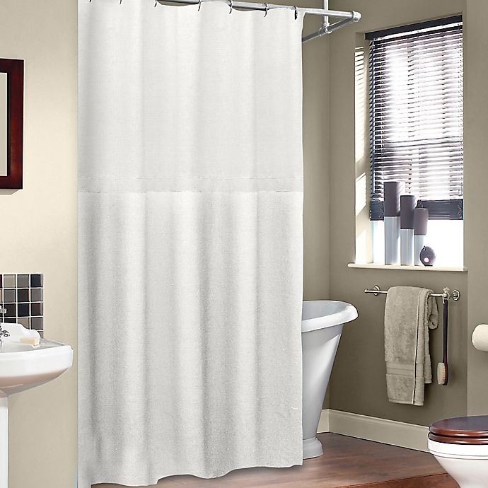 slide 1 of 1, SOHO Linen Shower Curtain - White, 72 in x 75 in