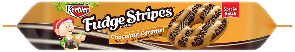 slide 4 of 9, Keebler Fudge Stripes Chocolate Caramel Cookies, 11.5 oz