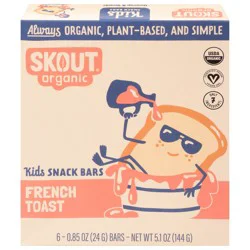 Skout Organic Kids French Toast Snack Bars - 6 ct - 0.85 oz Each
