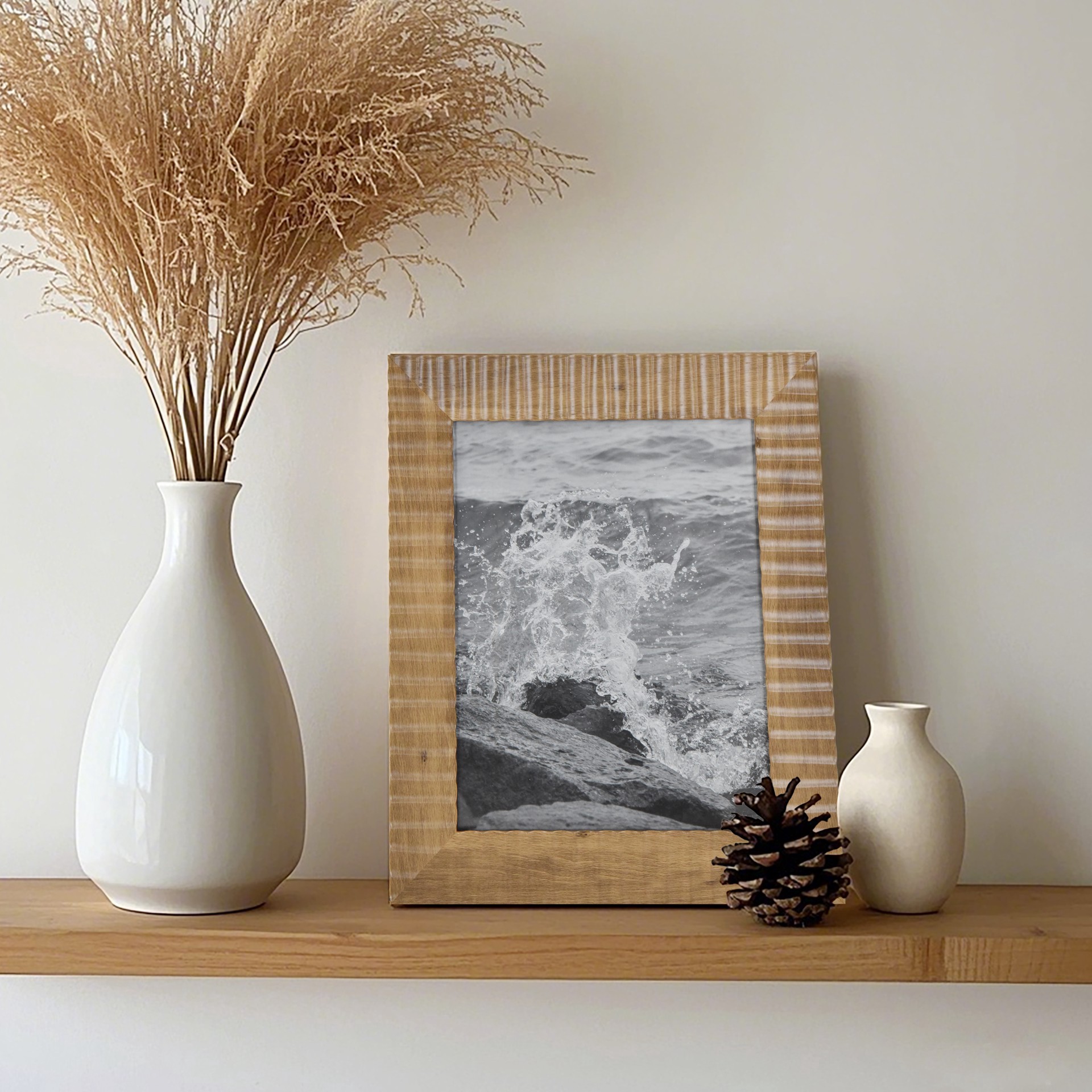 slide 3 of 4, 8" X 10" Faux Wood Ripple Tabletop Frame By Studio Decor Treasured Finds, 8 in x 10 in