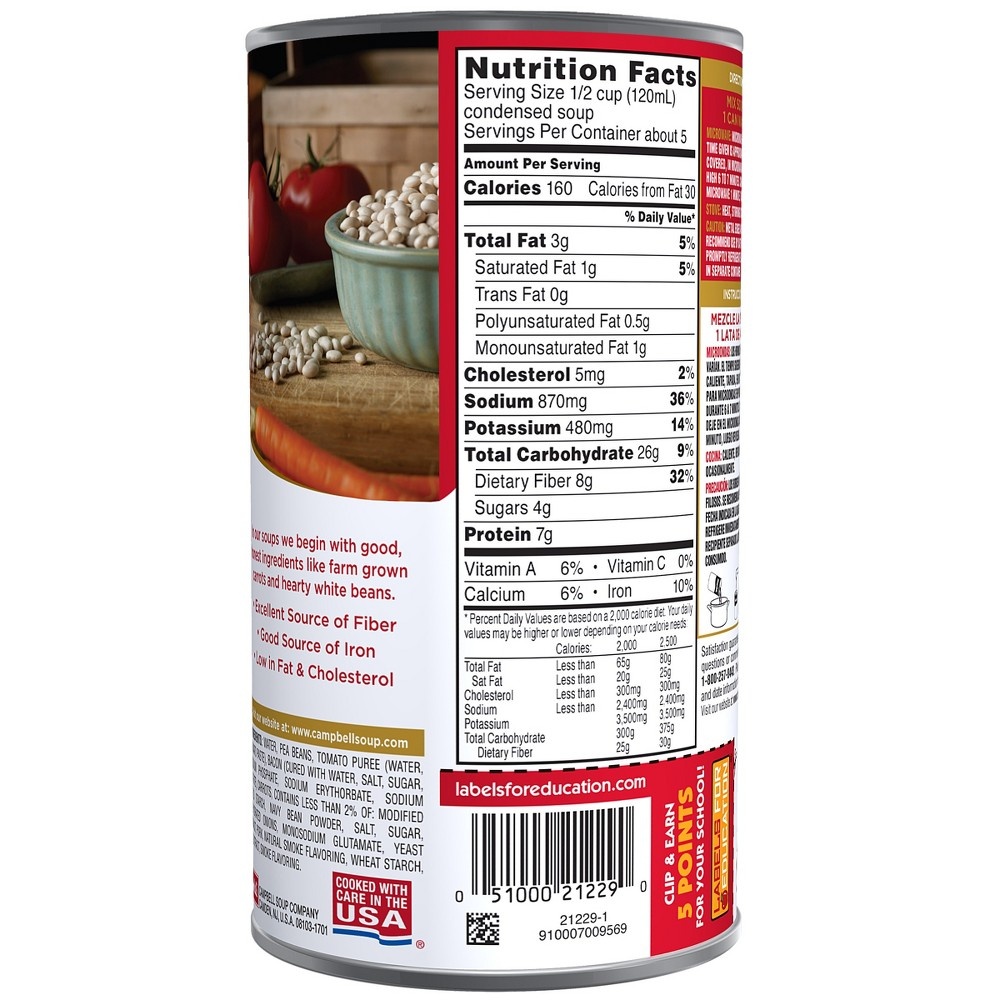 Campbell's Condensed Family Size Bean With Bacon Soup Shipt