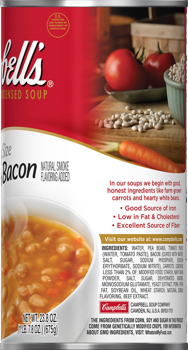 slide 7 of 13, Campbell's Family Size Bean with Bacon Condensed Soup 23.8 oz, 23.8 oz