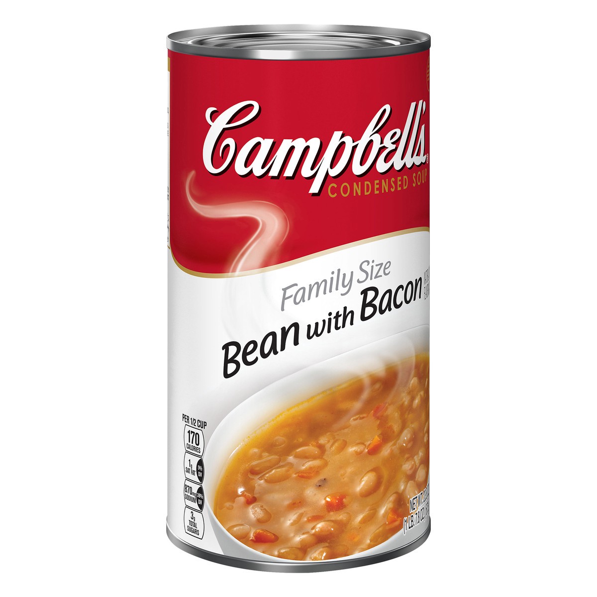 slide 10 of 13, Campbell's Family Size Bean with Bacon Condensed Soup 23.8 oz, 23.8 oz