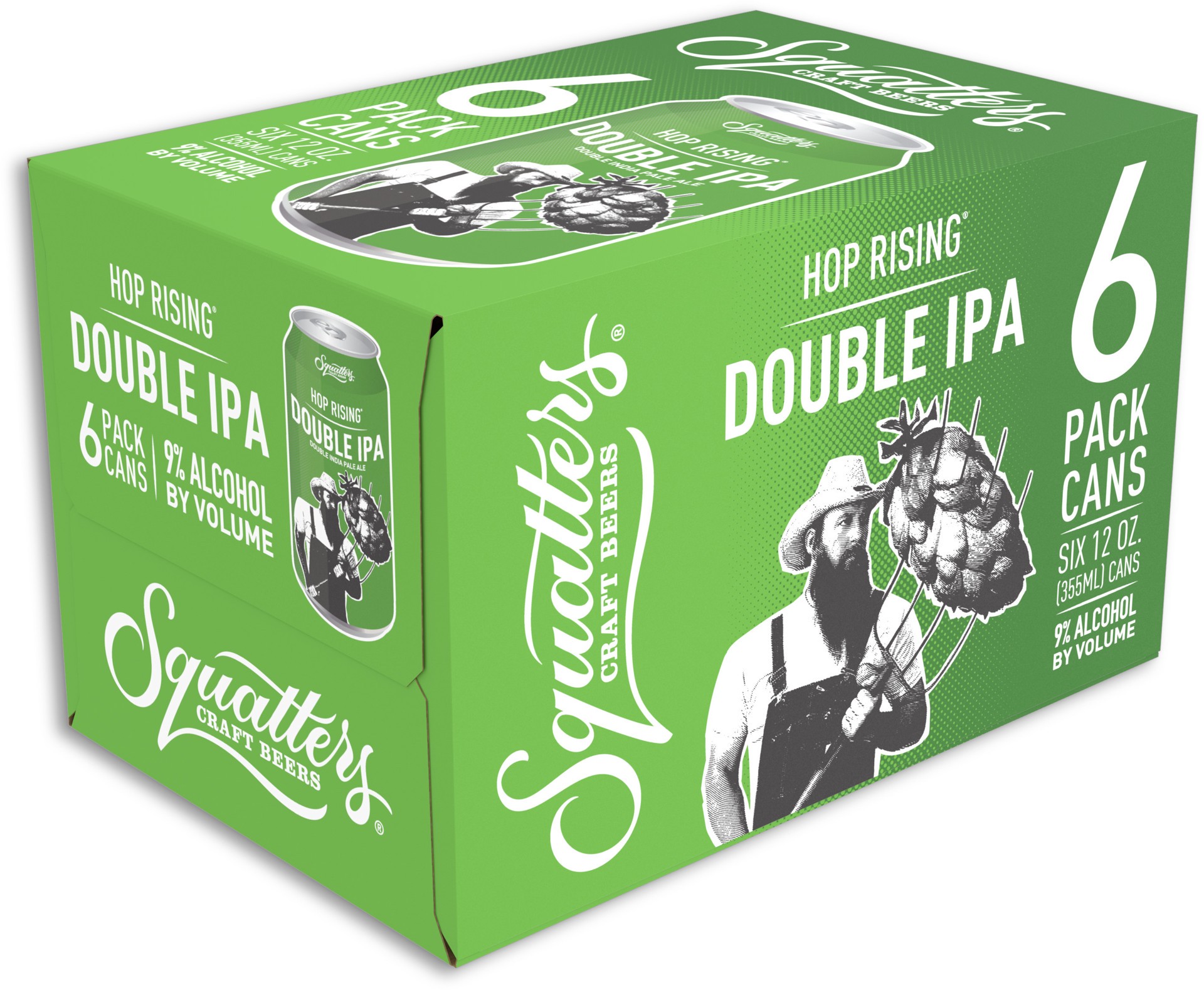 slide 3 of 9, Squatters Hop Rising Double IPA 6 Pack 12 oz can, 6 ct; 12 oz