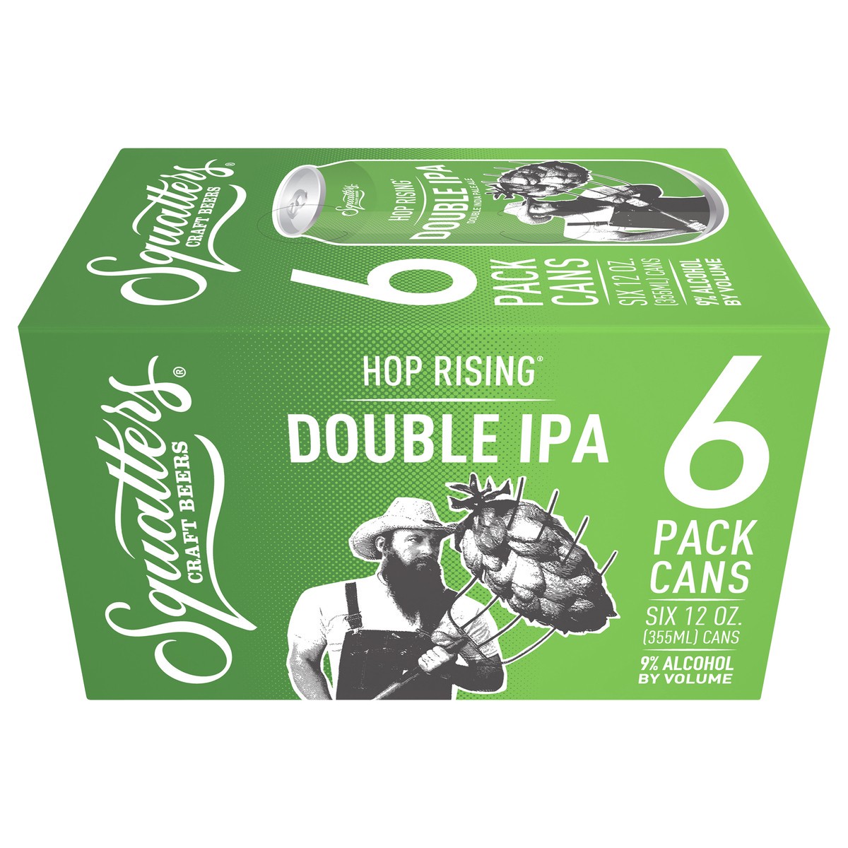 slide 1 of 9, Squatters Hop Rising Double IPA 6 Pack 12 oz can, 6 ct; 12 oz