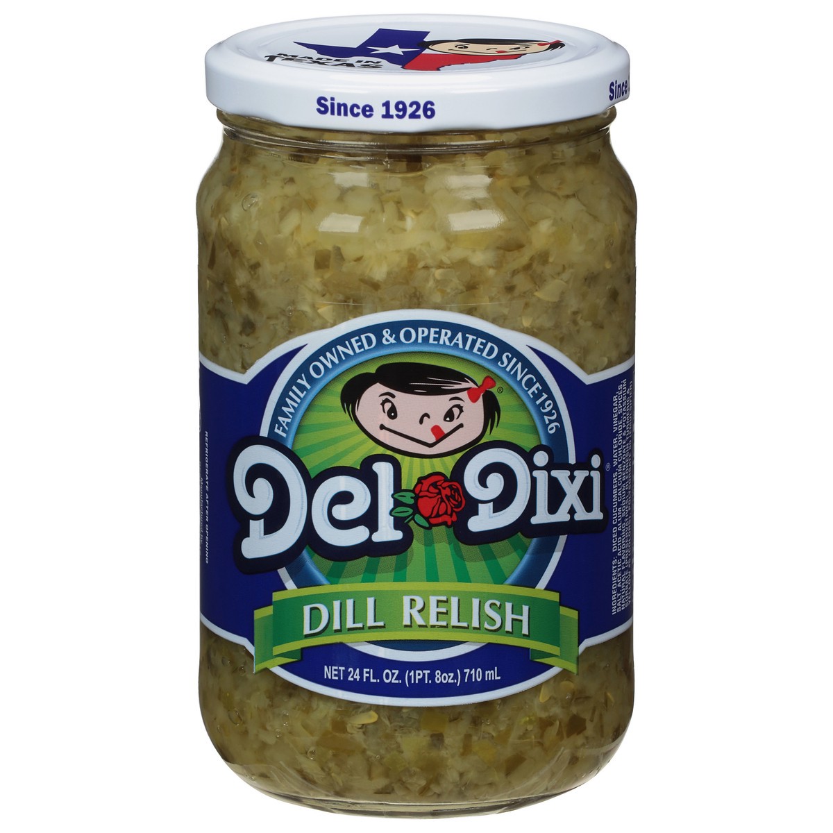 slide 1 of 13, Del-Dixi Dill Relish Pickles 24 fl oz, 24 oz