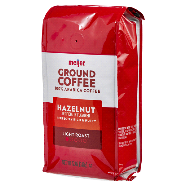 slide 4 of 29, Meijer Hazelnut Ground Coffee - 12 oz, 12 oz
