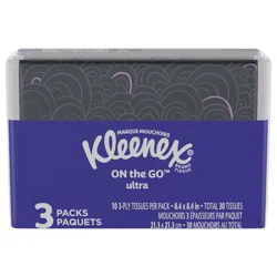 Kleenex Slim Wallet Facial Tissues, Tissues Travel Size, 3 Packs, 10 Tissues per Box, 3-Ply (30 Total Tissues)