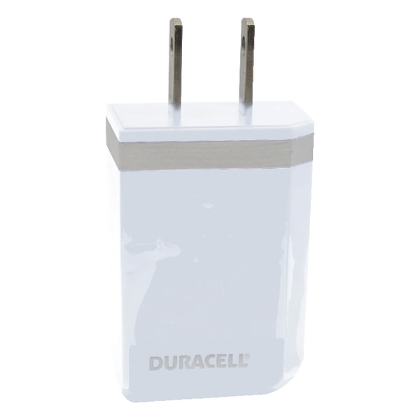 slide 1 of 1, Duracell Usb 100-240 Volt Ac Wall Charger, White, 1 ct