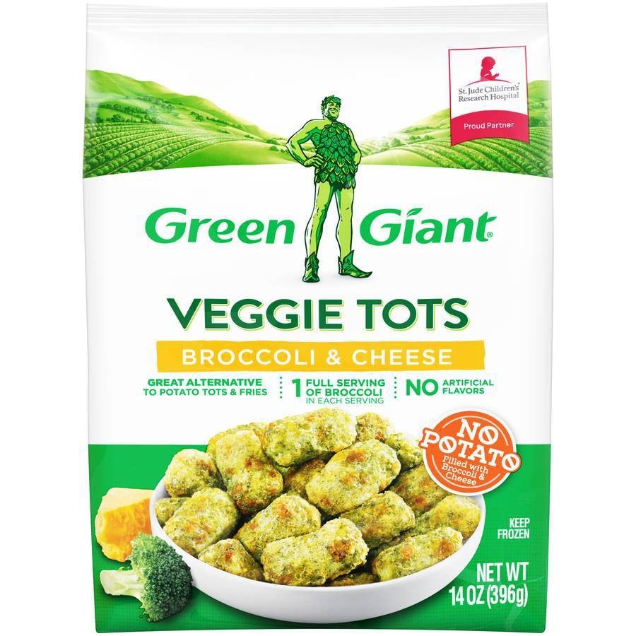 slide 1 of 6, Green Giant Broccoli & Cheese Veggie Tots, 16 oz