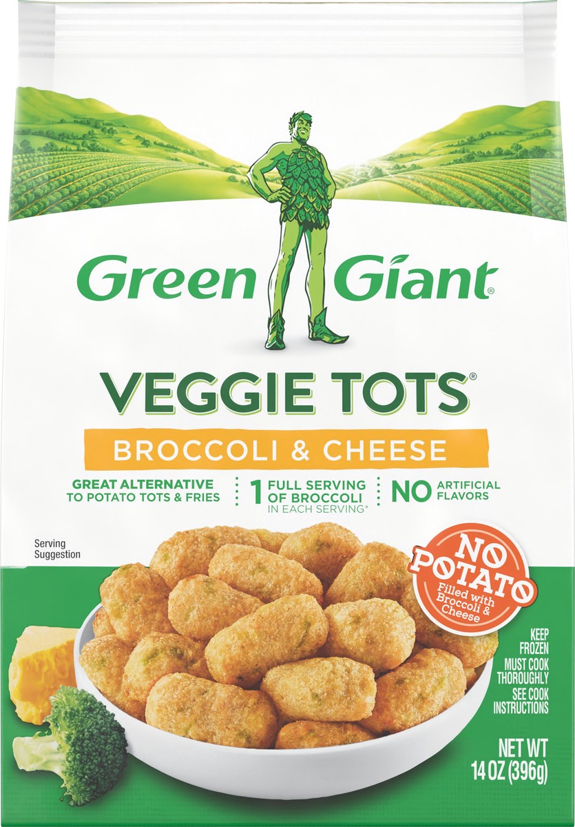 slide 6 of 9, Green Giant Broccoli & Cheese Veggie Tots 14 oz, 14 oz