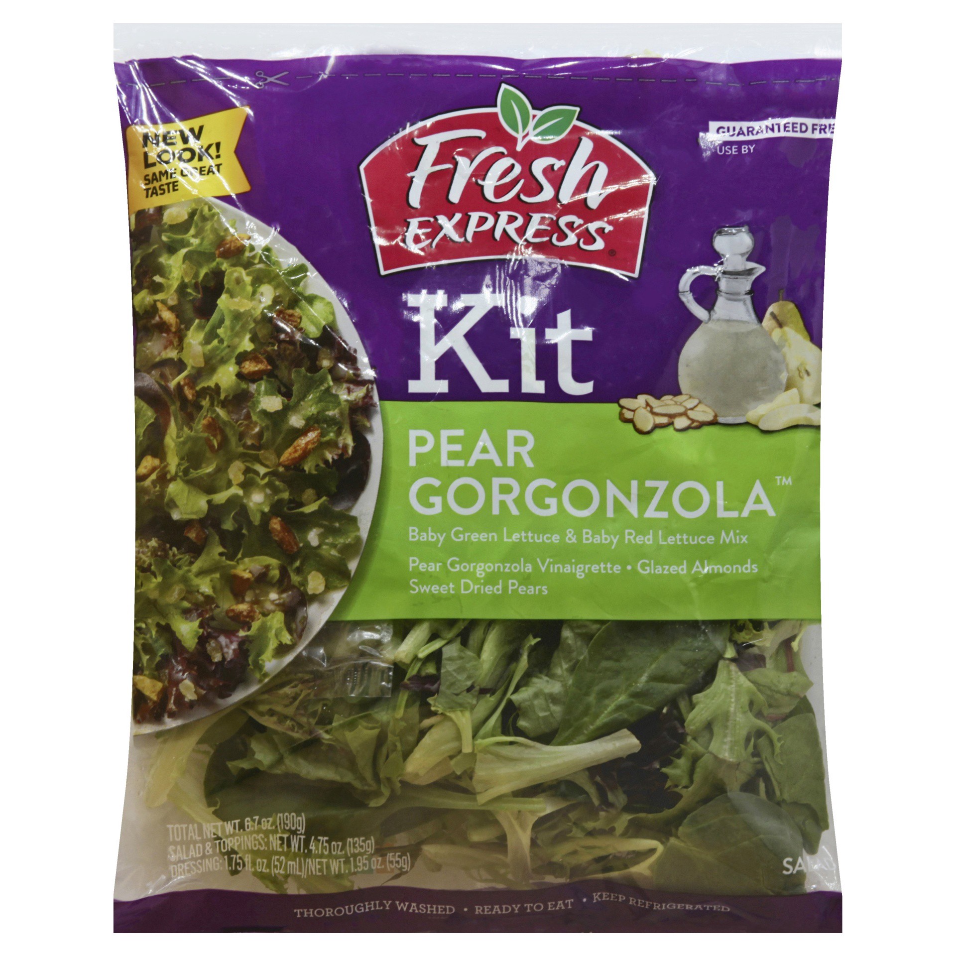 slide 1 of 11, Fresh Express Gorgonzola Pear Salad Kit, 6.4 oz