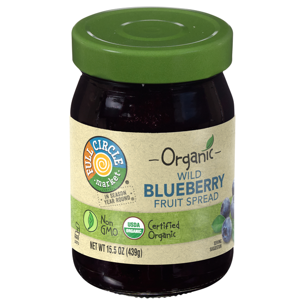 slide 1 of 1, Full Circle Market Fruit Spread, Wild Blueberry, 15.5 oz