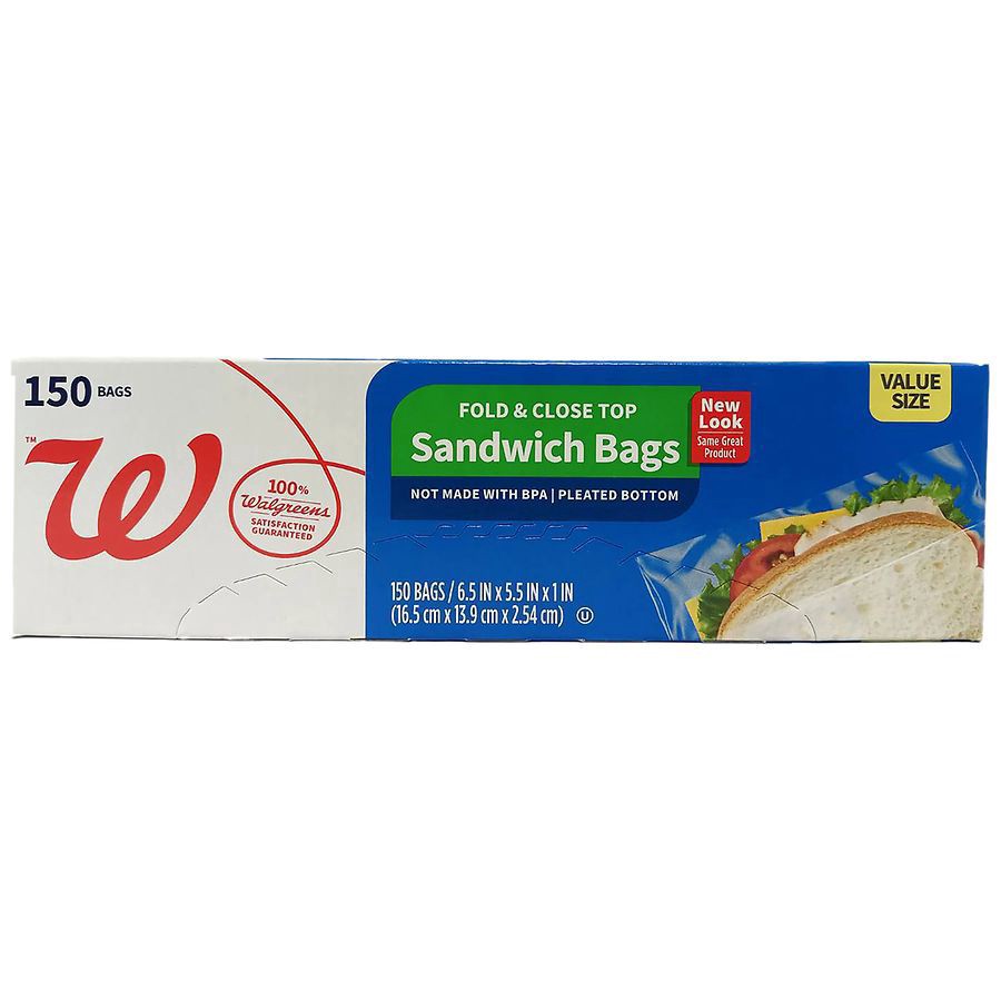 slide 2 of 2, Complete Home Fold & Close Sandwich Bags, 150 ct