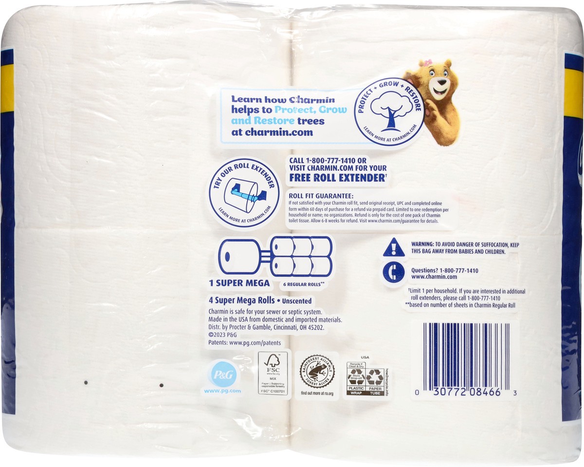 slide 6 of 11, Charmin Ultra Soft Toilet Paper 4 Mega XL Rolls, 336 Sheets Per Roll, 4 ct