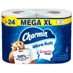 Charmin Ultra Soft Toilet Paper 4 Mega XL Rolls, 336 Sheets Per Roll