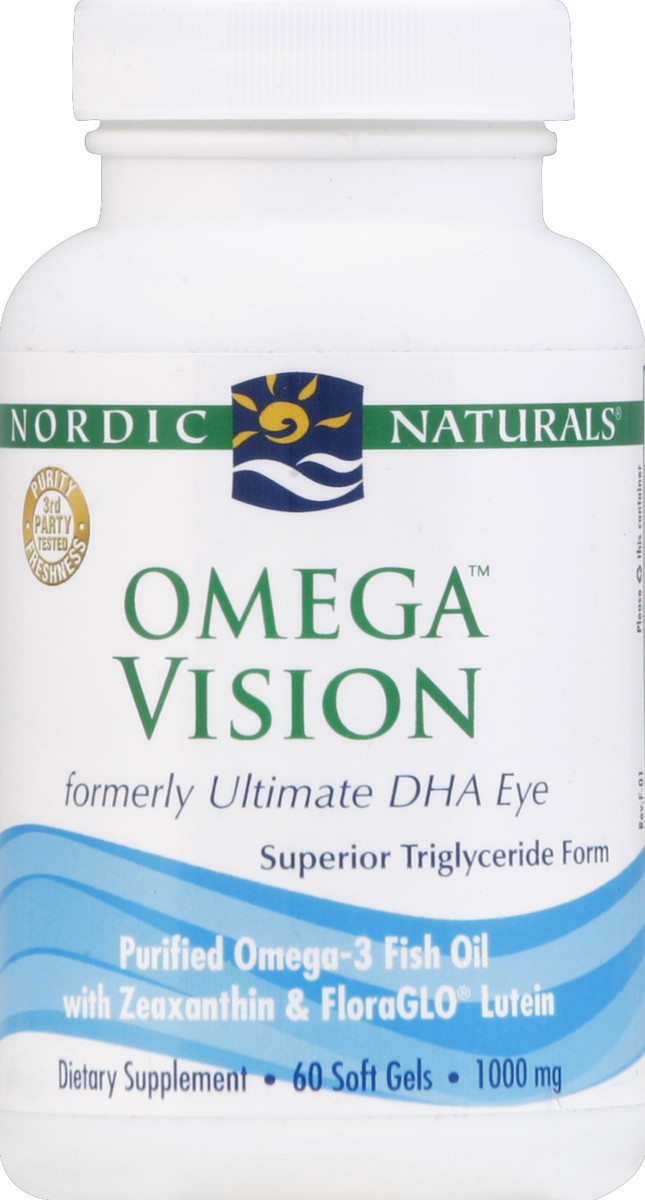 slide 1 of 3, Nordic Naturals Omega Vision Omega-3, 60 ct