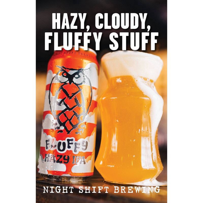 slide 4 of 5, Night Shift Brewing Fluffy Hazy Ipa 4 Pack, Pint Cans, 4 ct; 16 fl oz