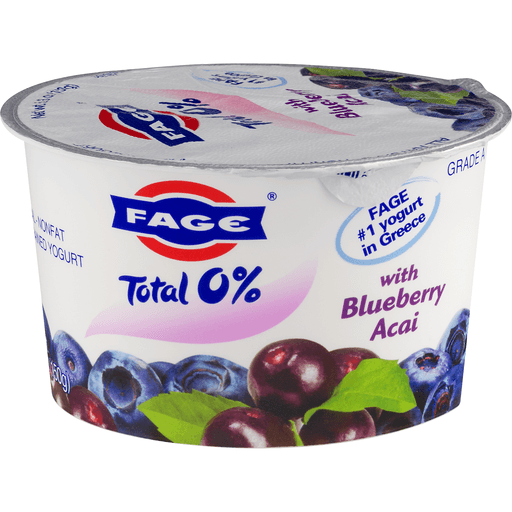 slide 4 of 8, Fage Total Blueberry Acai Greek Yogurt, 5.3 oz