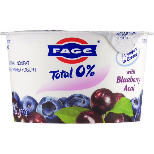 slide 6 of 8, Fage Total Blueberry Acai Greek Yogurt, 5.3 oz