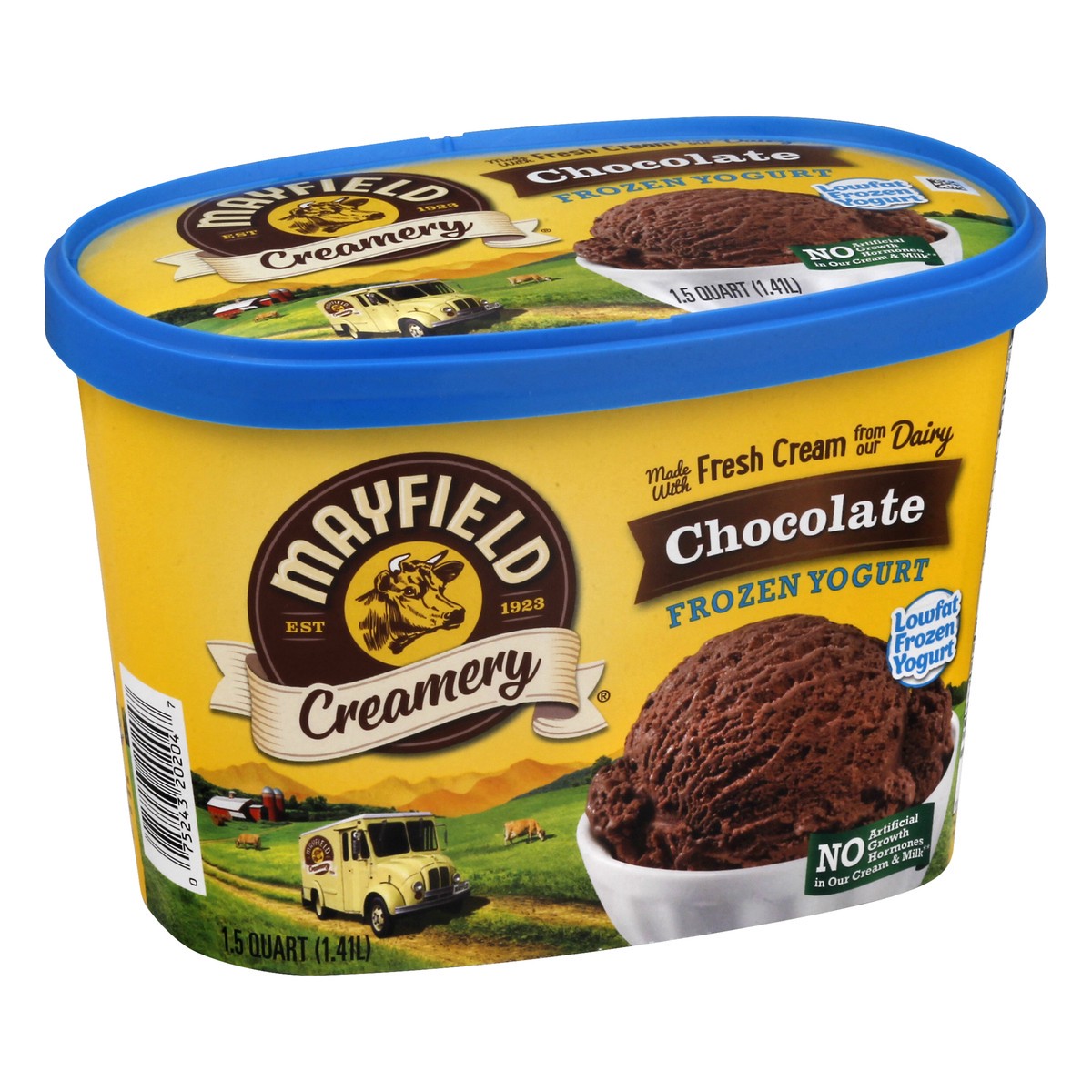 slide 3 of 9, Mayfield Creamery Chocolate Lowfat Frozen Yogurt Made With Fresh Cream - 1.5 Quart Container, 1.5 qt