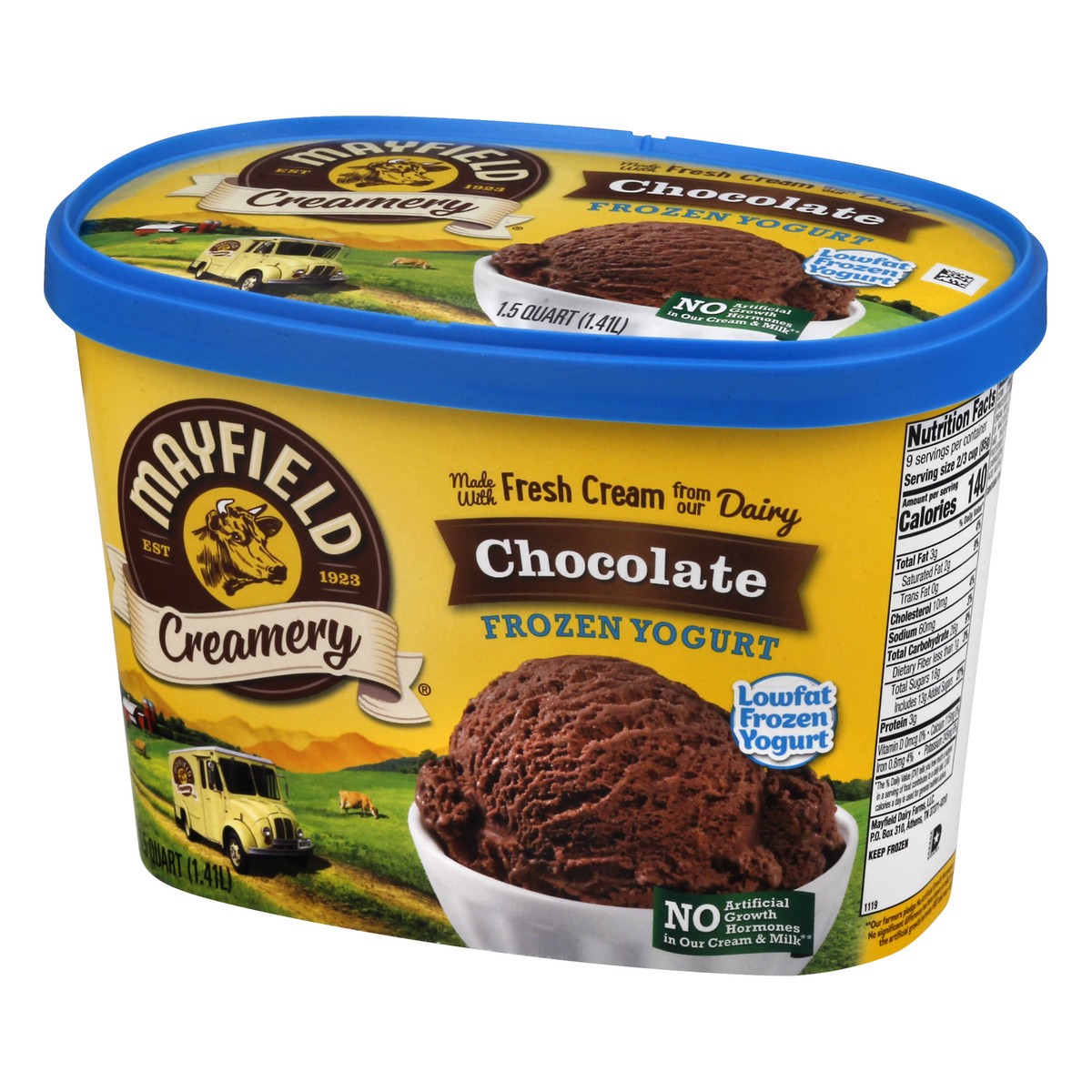 slide 4 of 9, Mayfield Creamery Chocolate Lowfat Frozen Yogurt Made With Fresh Cream - 1.5 Quart Container, 1.5 qt