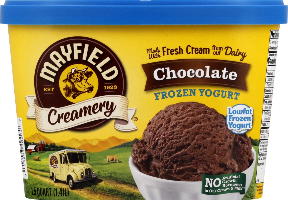 slide 5 of 9, Mayfield Creamery Chocolate Lowfat Frozen Yogurt Made With Fresh Cream - 1.5 Quart Container, 1.5 qt