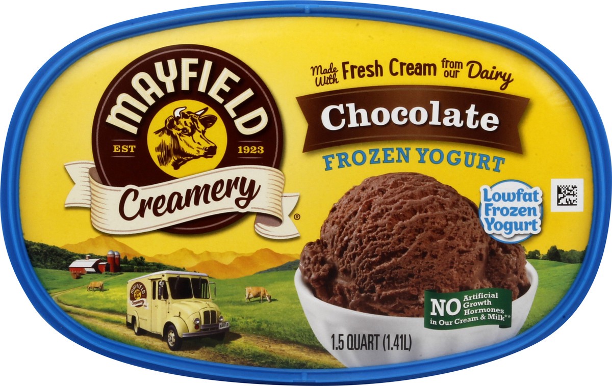 slide 7 of 9, Mayfield Creamery Chocolate Lowfat Frozen Yogurt Made With Fresh Cream - 1.5 Quart Container, 1.5 qt