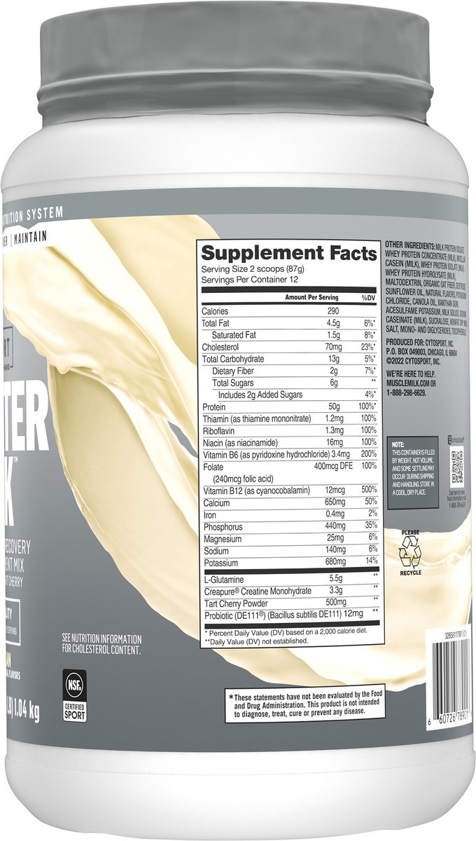 slide 5 of 5, Cytosport Monster Milk All-In-One Muscle Recovery Protein Supplement Mix, Vanilla Bean, 36.8 Oz, 36.8 oz