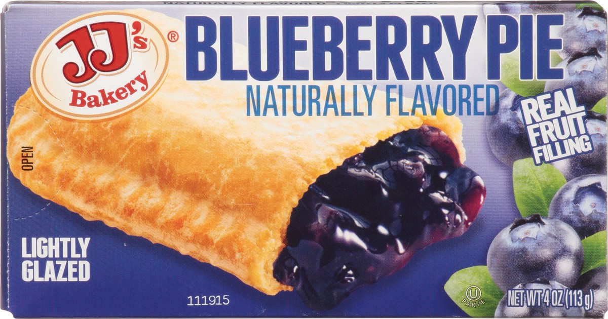 slide 6 of 9, JJ's Bakery Lightly Glazed Blueberry Pie 4 oz, 4 oz