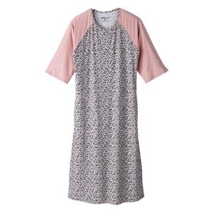 slide 1 of 1, wet n wild Silverts Nightgown With Side Snaps Recovery, Ditsy Floral/Dusty Pink, Small, 1 ct