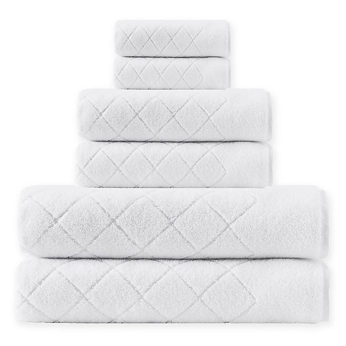 slide 1 of 1, Enchante Home Gracious Turkish Cotton Towel Set - White, 6 ct