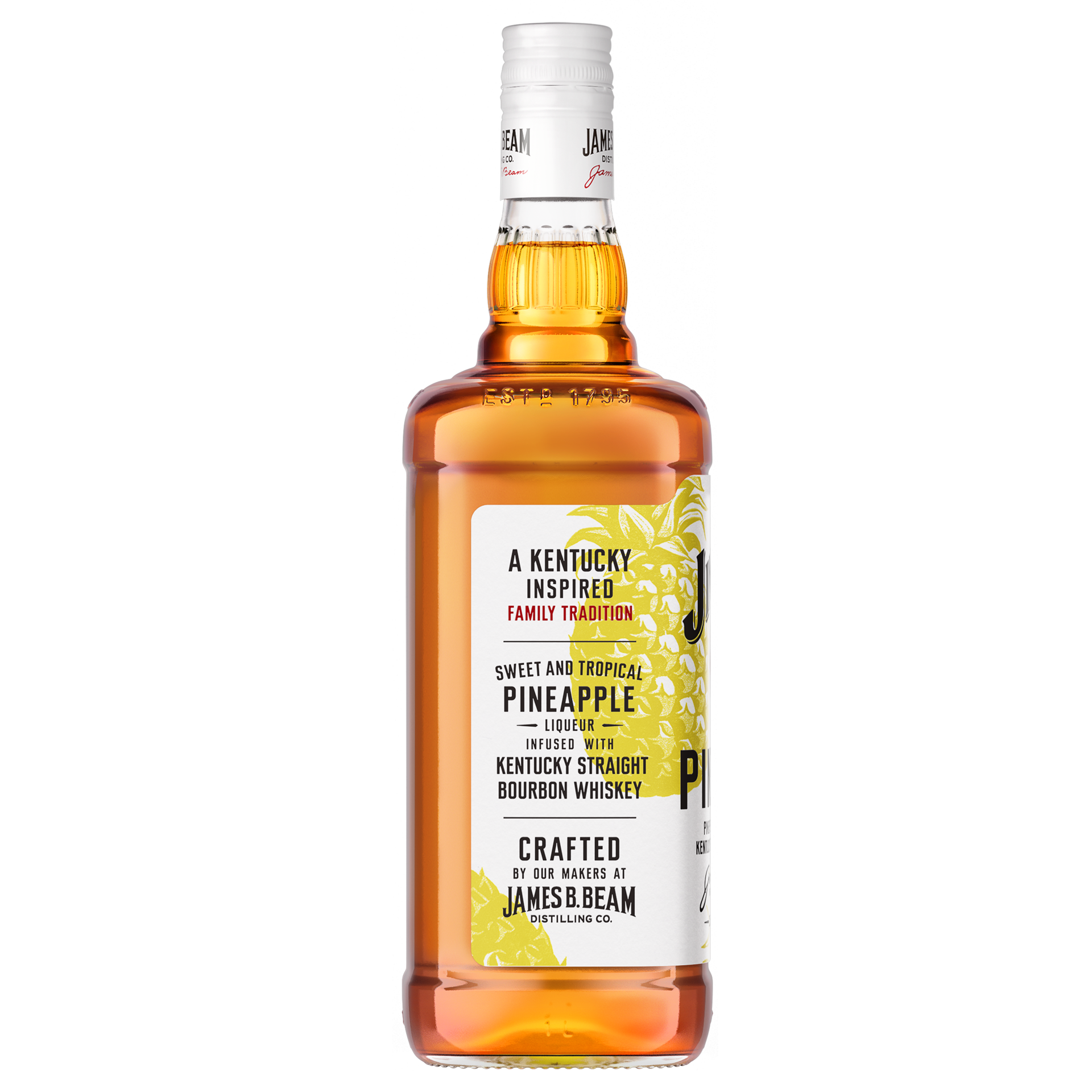 slide 3 of 4, Jim Beam Pineapple Liqueur with Kentucky Straight Bourbon Whiskey 1 L, 1 liter