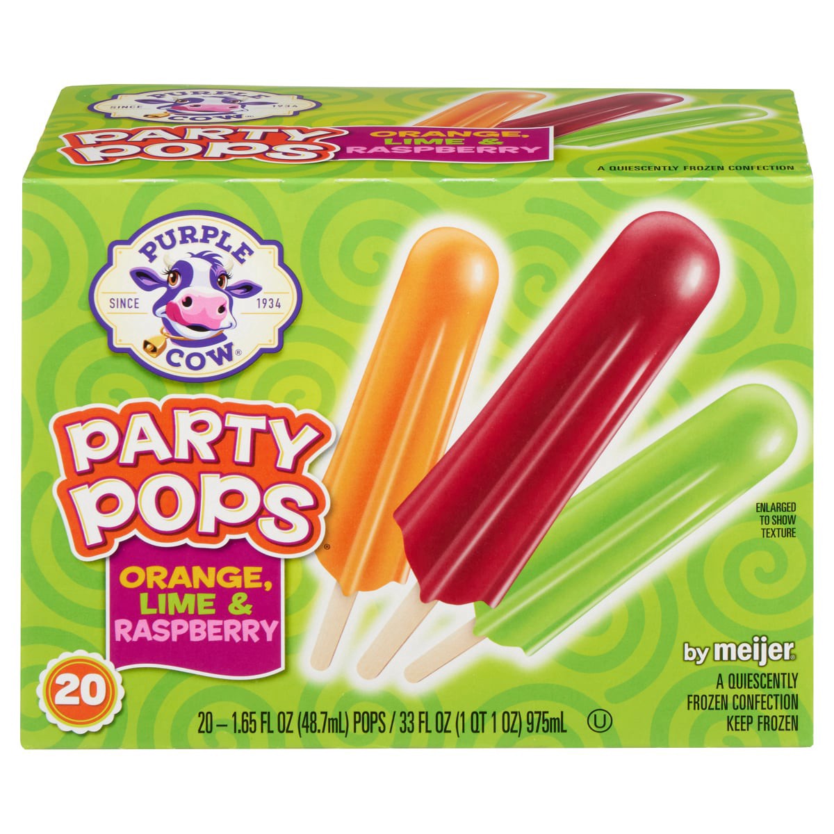 slide 1 of 21, Purple Cow Orange, Lime & Raspberry Party Pops, 20 ct