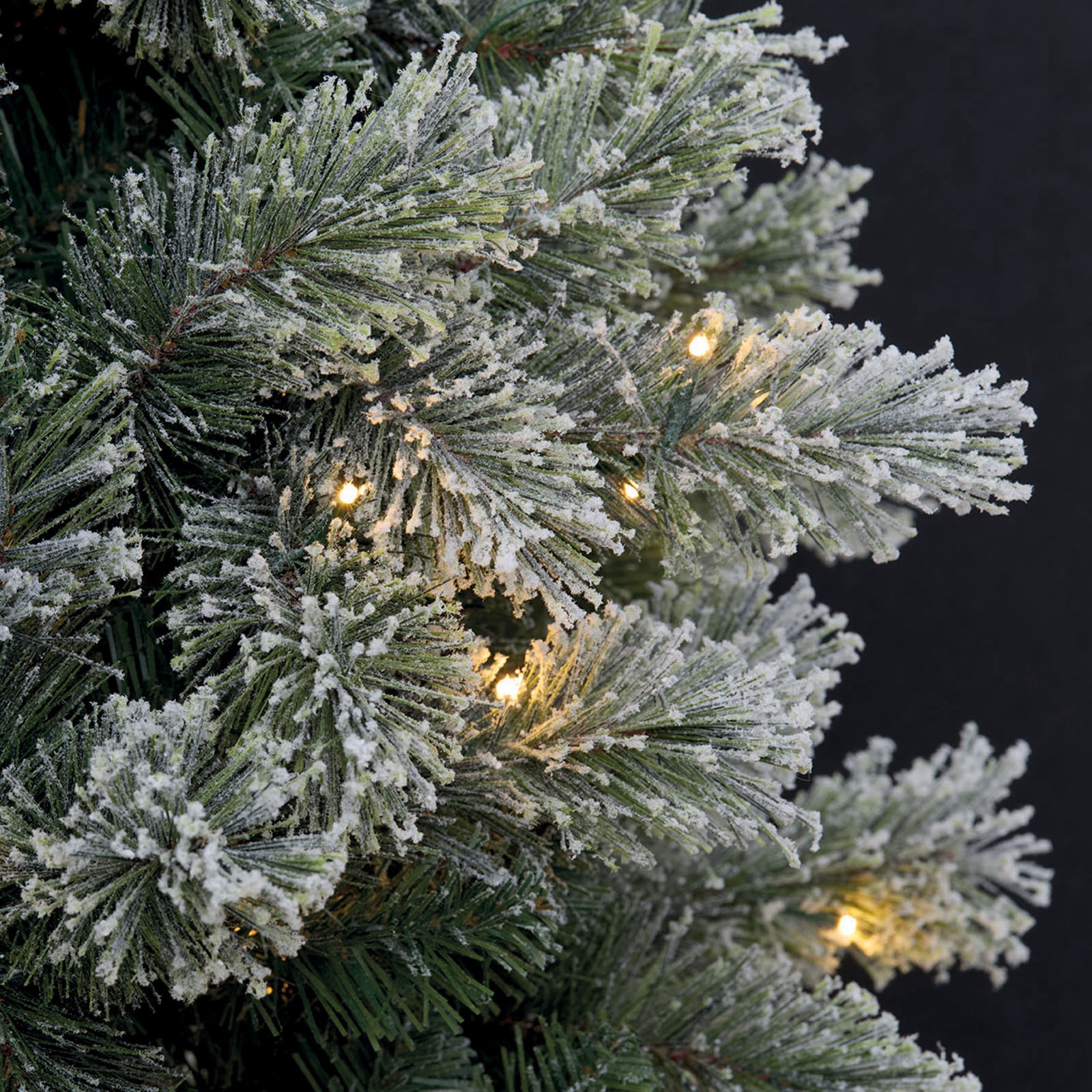 slide 10 of 11, 7.5ft. Pre-Lit Montreal Flocked Artifical Christmas Tree, Lumadazzle Color Changing Twinkle Led Lights By Ashland, 7.5 ft