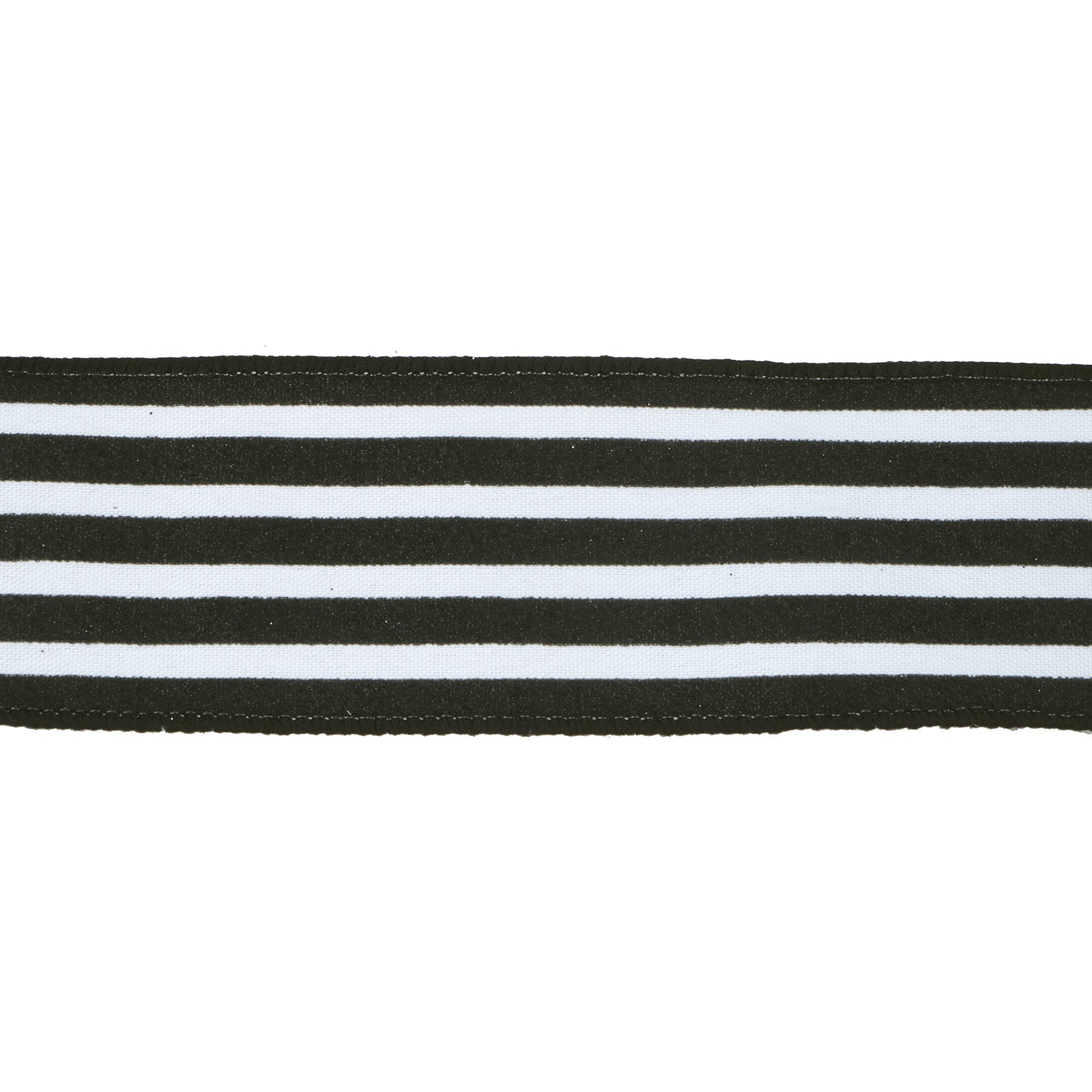 slide 3 of 3, 2.5" X 20ft. Black & White Stripes Wired Ribbon By Celebrate It Halloween, 2.5 in x 6.6 yd