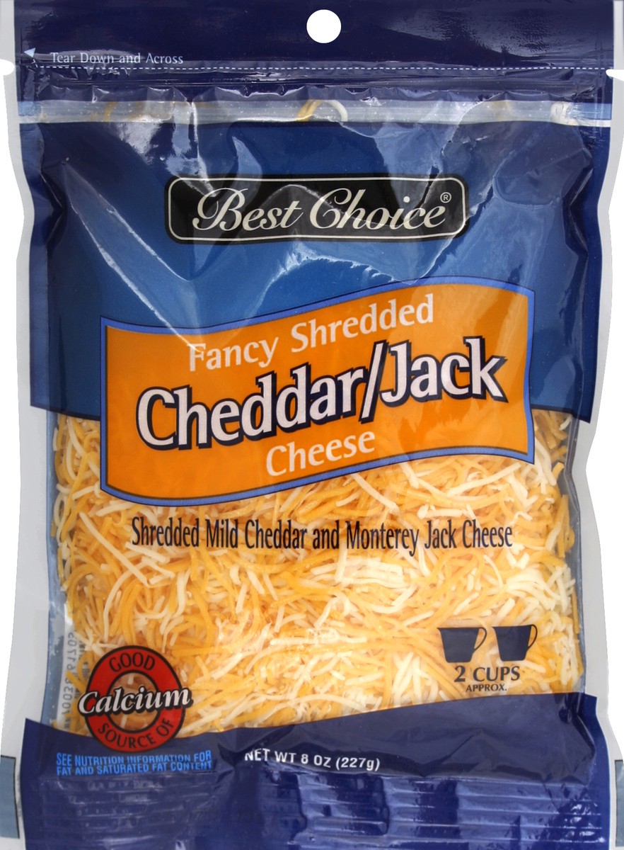 slide 2 of 3, Best Choice Fancy Cheddar Jack Shredded Cheese, 8 oz