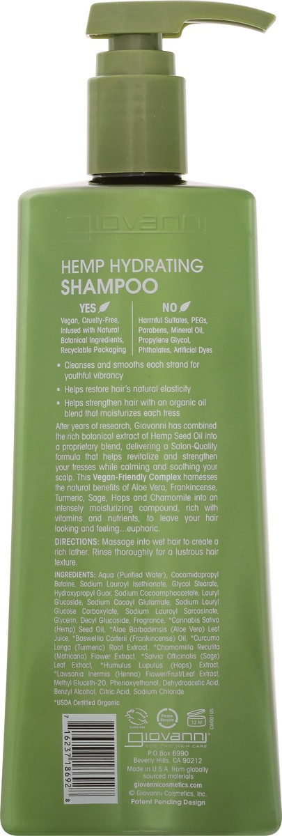slide 10 of 12, Giovanni Hemp Hydrating Shampoo, 24 oz