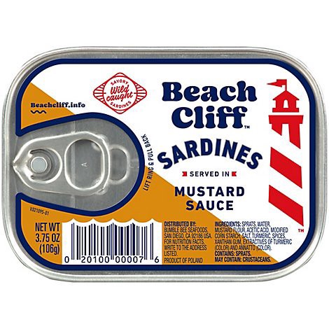 slide 1 of 1, Beach Cliff Sardines in Mustard Sauce - 3.75 Oz, 3.75 oz