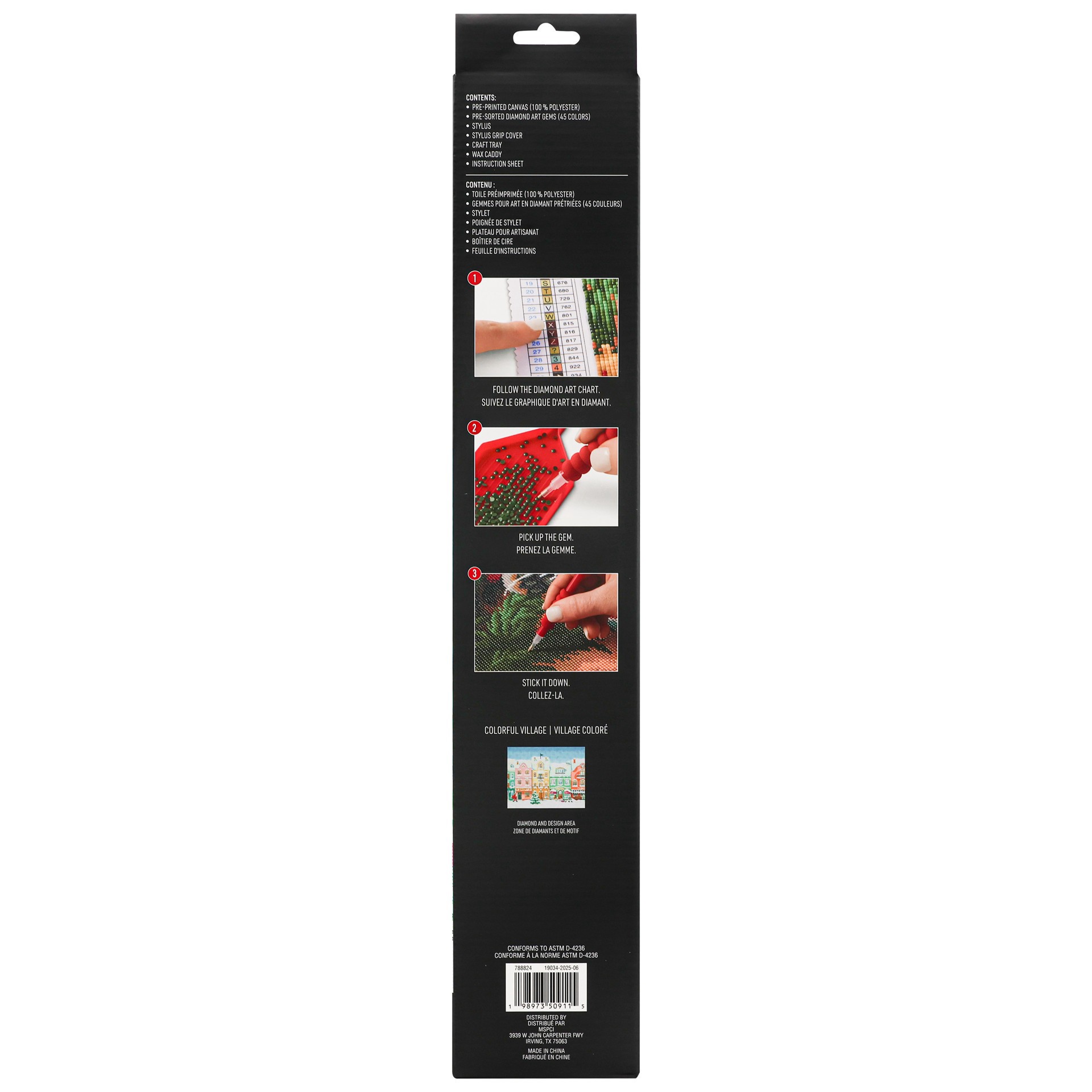 slide 3 of 4, 16" X 20" Colorful Village Diamond Art Kit By Make Market, 16 in x 20 in