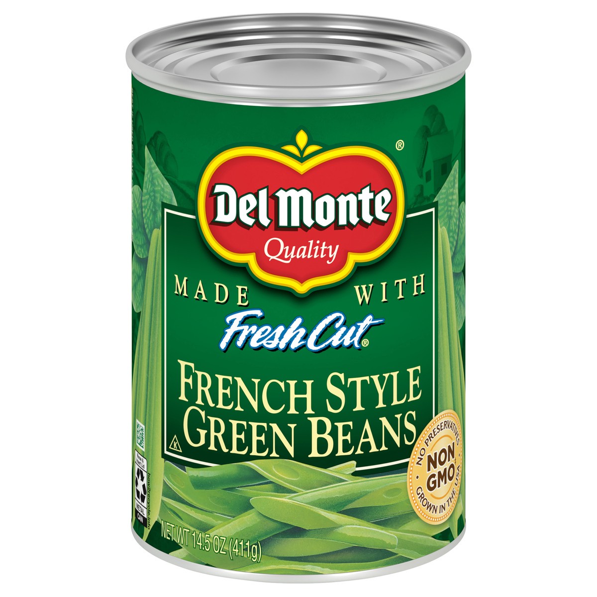 slide 1 of 1, Del Monte Fresh Cut Green Beans, 14.5 oz