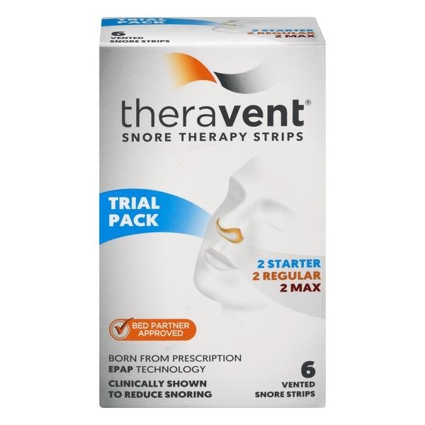 slide 1 of 1, Theravent Snore Therapy Strips, 6 ct