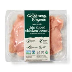 True Goodness Organic Thin-Sliced Boneless Skinless Breasts