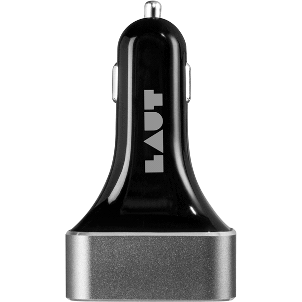 slide 1 of 1, LAUT Power Dash (4 USB Car Charger) - Black, 1 ct