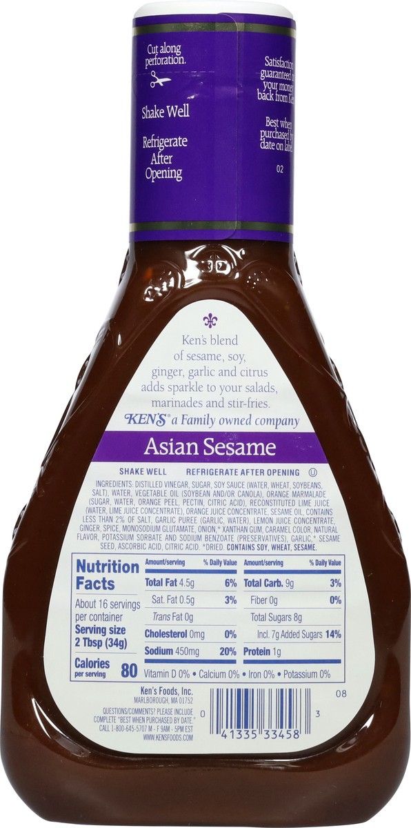 slide 5 of 9, Ken's Steak House Asian Sesame Salad Dressing & Marinade 16 fl oz, 16 fl oz